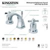 Kingston Brass KS4947ZX 8" Widespread Bathroom Faucet, Brushed Brass KS4947ZX